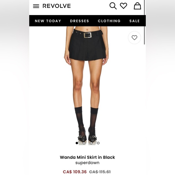 Revolve Superdown Wanda Mini Skirt in Black Sz Small - Picture 1 of 5